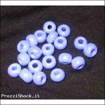 Lotto 20pz perle azzurro-viola perlato 8x5mm