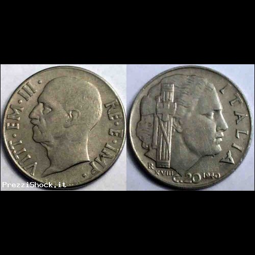 20 centesimi 1940 Vittorio Emanuele III  BB+