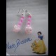 orecchini pendenti cuore swarovski perle vetro scopp rosa