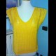 Maglietta  gialla lavorata a mano