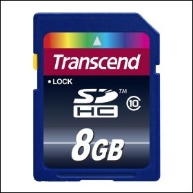 Transcend 8GB Extreme-Speed SDHC Scheda memoria 20MB/s 	