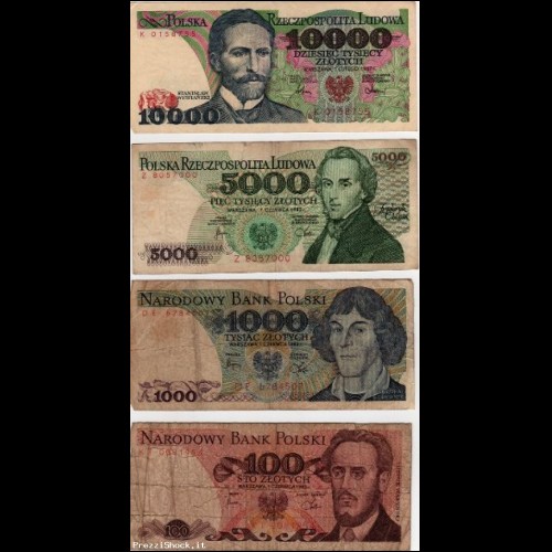 Banconote Polonia anni 80
