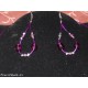 orecchini di perle mezzo cristallo viola fatti a mano