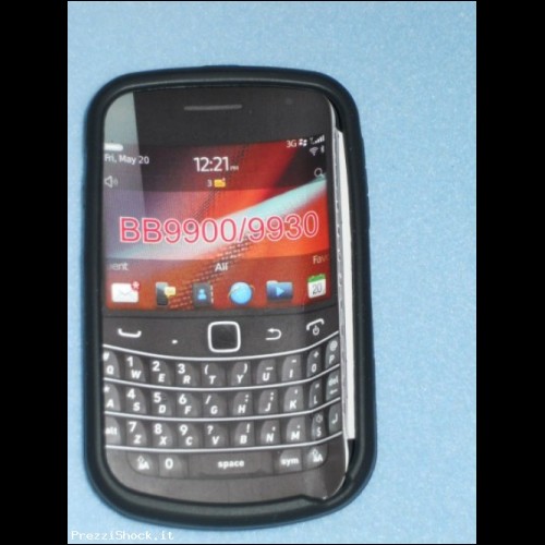 Custodia in silicone per Blackberry 9900 / 9930 (Nero)