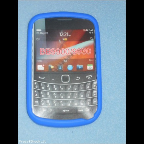 Custodia in silicone per Blackberry 9900 / 9930 (Blu)