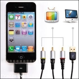 Cavo per Apple iPhone/iPad AV CABLE + USB VIDEO.IPOD IPAD