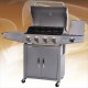 Griglia Barbecue Braciera grill a gas in acciaio inox 4+1