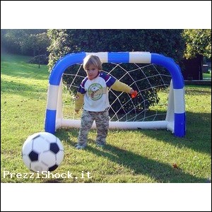 Porta calcio gonfiabile gioco bambino + pallone 40cm NUOVO