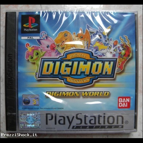 DIGIMON WOLRD VERSIONE PAL PS1 PLAYSTATION ONE  NUOVO SIGILL