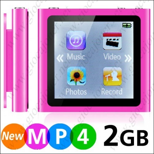 MP4 Player 2GB+ FM Radio+ eBook+ Image Viewer+ Games Pink