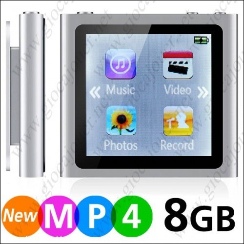MP4 Player 8GB+ FM Radio+ eBook+ Image Viewer+ Games Gray