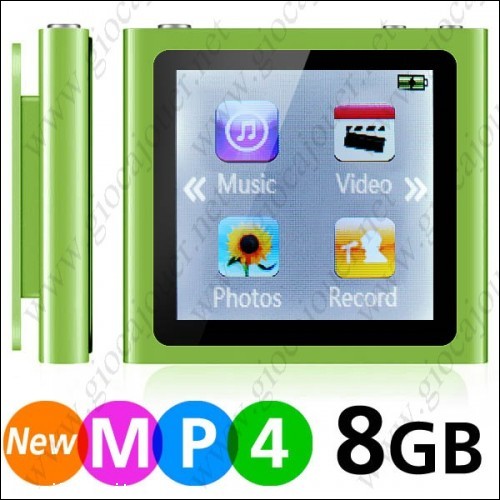 MP4 Player 8GB+ FM Radio+ eBook+ Image Viewer+ Games Green
