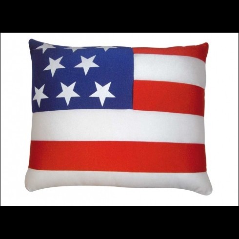 (D4U) CUSCINO MORBIDONE FLAG RETTANGOLARE USA