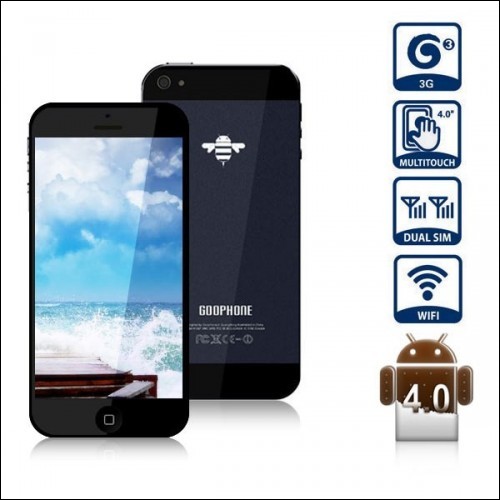 Goophone I5 Smart Phone MTK6577 Dual Core Android 4.0 OS