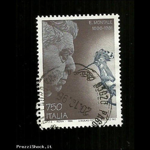 Francobolli Italia Repubblica 1996 - E. Montale da L. 750