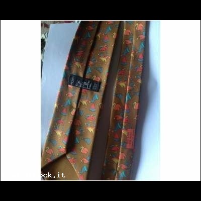 Cravatta HERMES da collezione 100% seta numero 7474 nuova