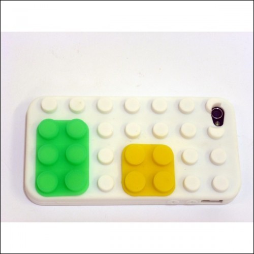 Cover custodia LEGO per IPHONE 4 i-phone 4s NUOVO bianco