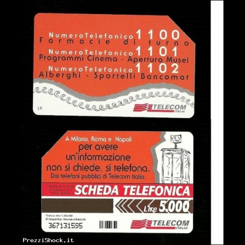 919 Golden - Servizi telefonici 1100 - 1101 - 1102 da lire 5