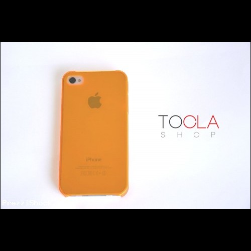 Cover arancione trasparente per iphone 4 e 4s