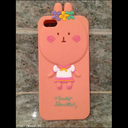 Cover In Silicone a forma di coniglietta rosa per iPhone 5/5