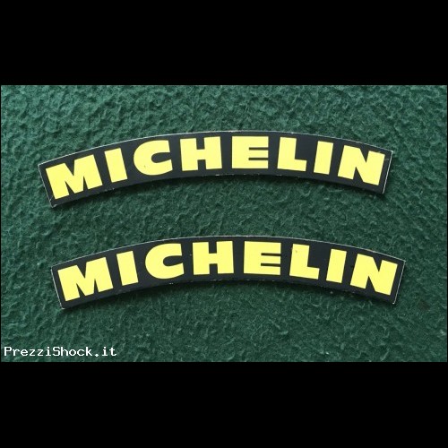 2 Adesivi MICHELIN - Sticker Originale Vintage - Cm. 14 X 2