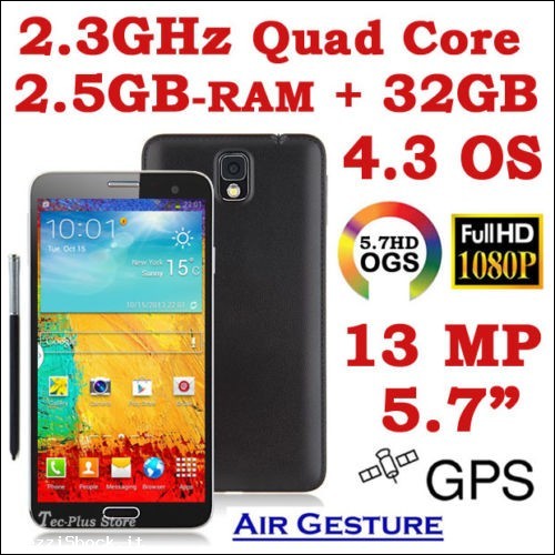 Cellulare smartphone 2.3GHz 2.5GB-RAM 32GB 5.7"