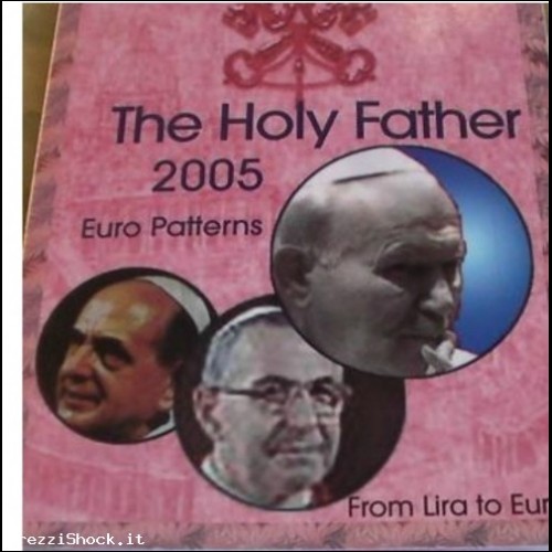 serie euro 2005 vaticano 8 monete in folder tutte in F.D.C.
