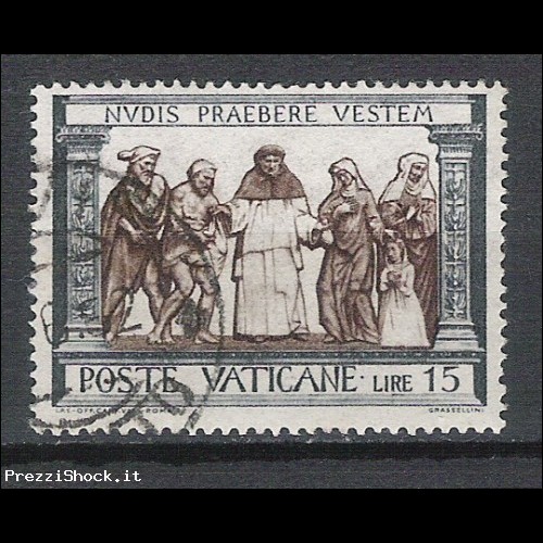 1960 Vaticano - opere di misericordia  15 - USATO