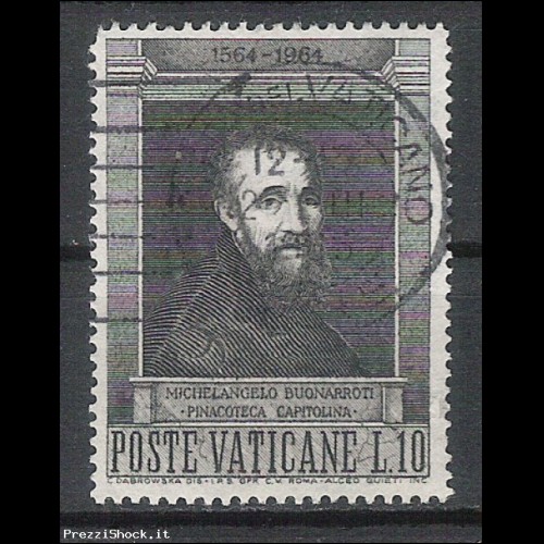 1964 Vaticano - Michelangelo Buonarroti  10 - USATO