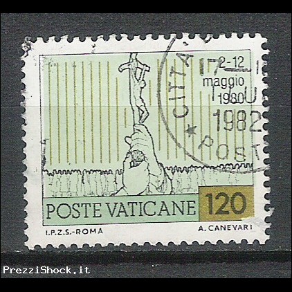 1981 Vaticano - viaggi di Paolo II  120 - USATO