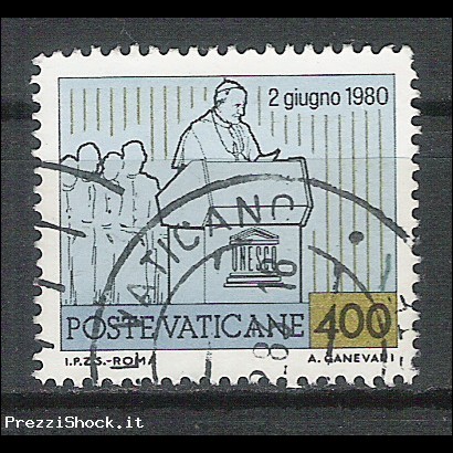 1981 Vaticano - viaggi di Paolo II  400 - USATO