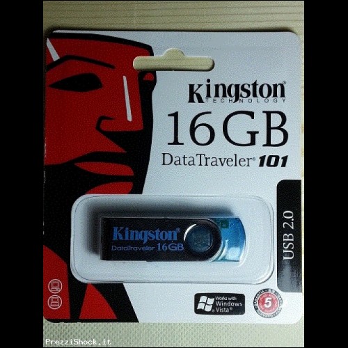 KINGSTON PEN DRIVE FLASH USB CHIAVETTA 16 GB NUOVA CONFEZION