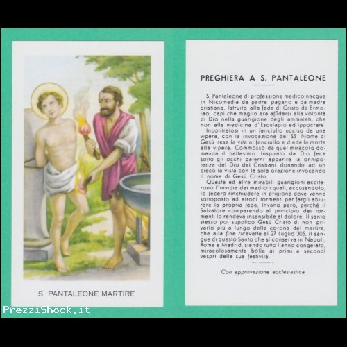 San Pantaleone martire - santino moderno