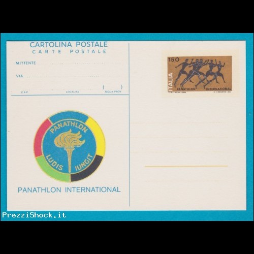 1980 cartolina postale Panathlon International