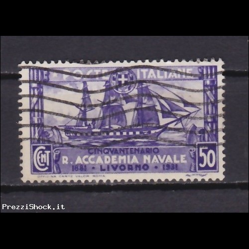 1931 - accademia Livorno - cent 50 - USATO