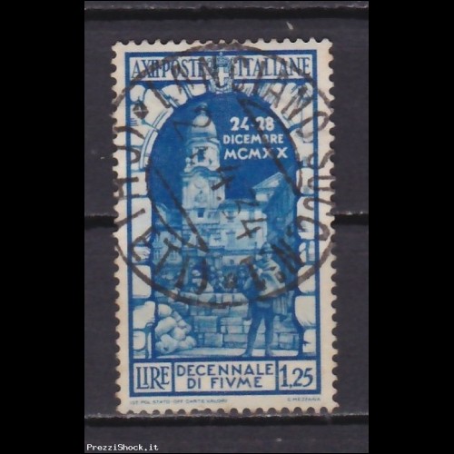 1934 - decennale di Fiume -  1,25 - USATO