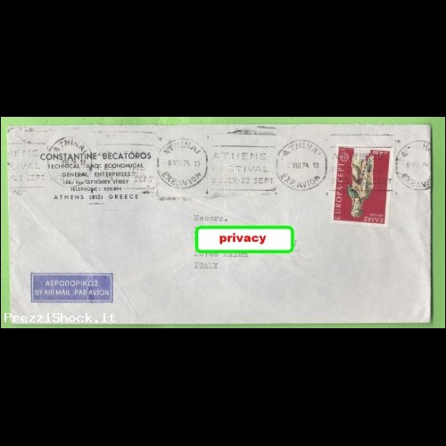 Grecia - busta cover - storia postale