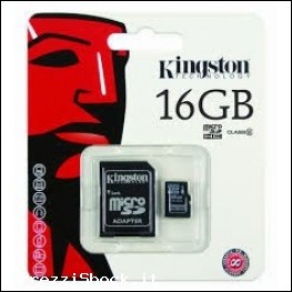 Micro SD 16 GB + Adattatore a SDKingstone SHDC