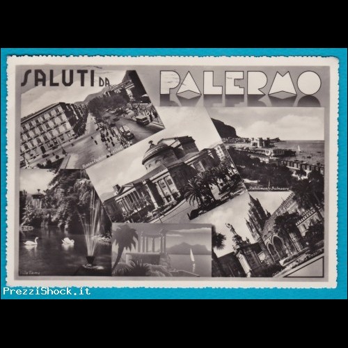 Palermo - saluti da multivedute - VG 1955