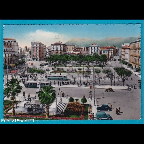 Palermo - piazza Castelnuovo  - VG 1956  acquerellata
