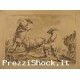 Gabriel Huquier 1695-1772 Stampa antica fiamminga scena