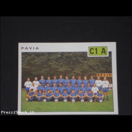 ALBUM FIGURINE STICKER PANINI 91/92 N.580 SQUADRA PAVIA