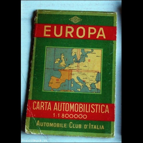 Carta Automobilistica EUROPA - Foglio III - ACI 1952