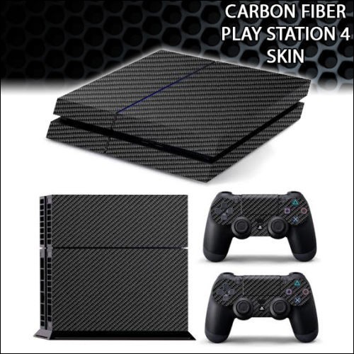 Skin sticker BLACK CARBON NERA CARBONIO per PS4 playstation4