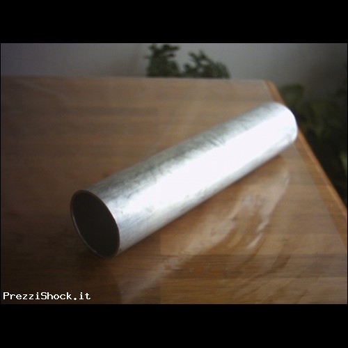 Tubo in alluminio di diam.ext 45mm, lunghezza 220 mm.