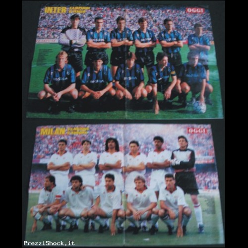 Poster Fronte / Retro - INTER / MILAN - Oggi 1989