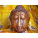 Testa del Buddha in legno Suar massello,da poggiare