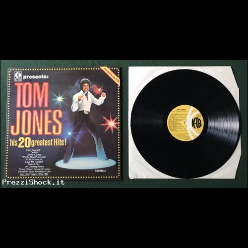 TOM JONES - His 20 Greatest Hits - LP 33