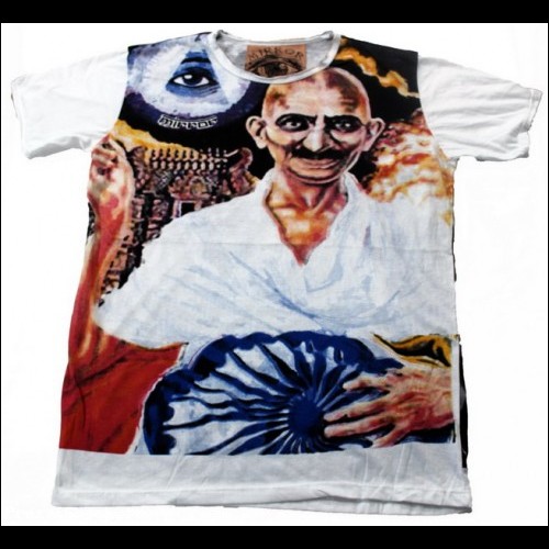 M. Gandhi T-shirt vintage anni 60 maniche corte