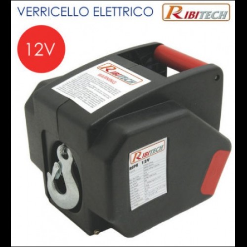 Verricello Elettrico 12V Ribitech Ripe12v Riavvolgimento